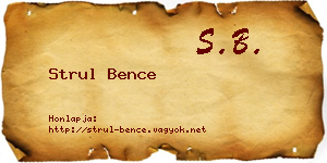 Strul Bence névjegykártya